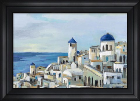 Framed Santorini View I Print