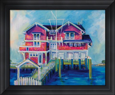 Framed Watch Hill Yacht Club Print