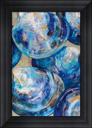 Framed Beyond Blue Shells Print