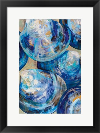 Framed Beyond Blue Shells Print