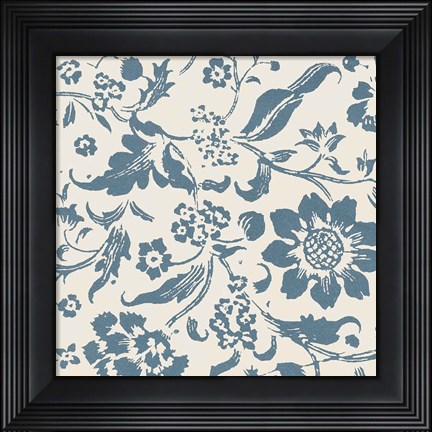 Framed Floral Toile II Print