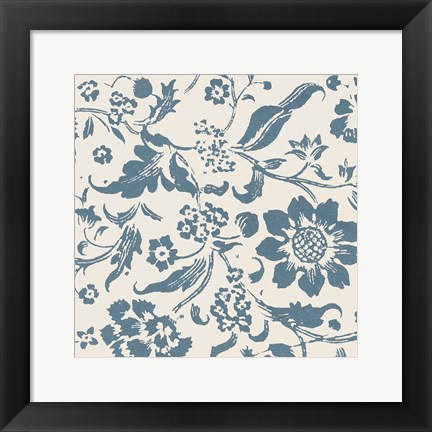 Framed Floral Toile II Print