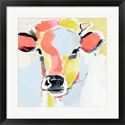 Framed Pastel Cow II Print