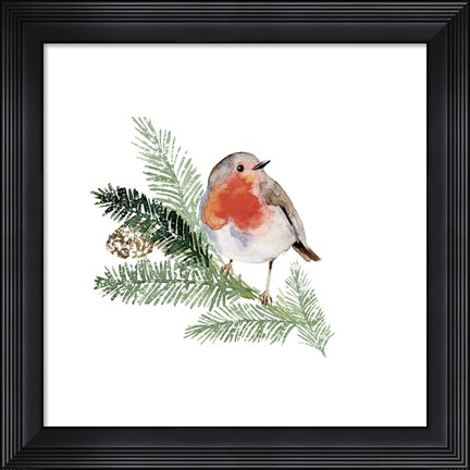 Framed Winter Visitor I Print