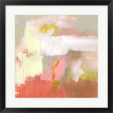 Framed Yellow and Blush II Print