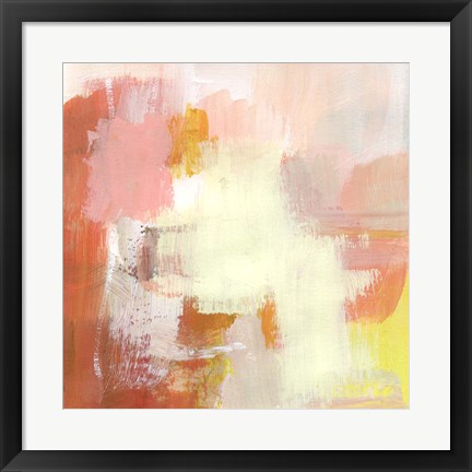 Framed Yellow and Blush III Print