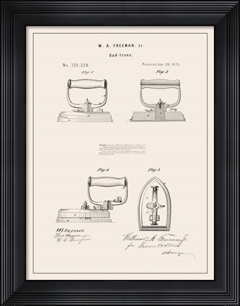Framed Laundry Patent I Print
