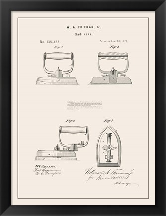 Framed Laundry Patent I Print