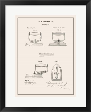 Framed Laundry Patent I Print