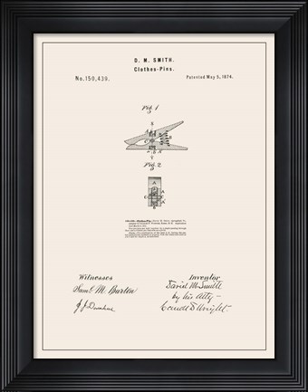 Framed Laundry Patent II Print