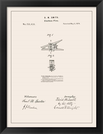 Framed Laundry Patent II Print