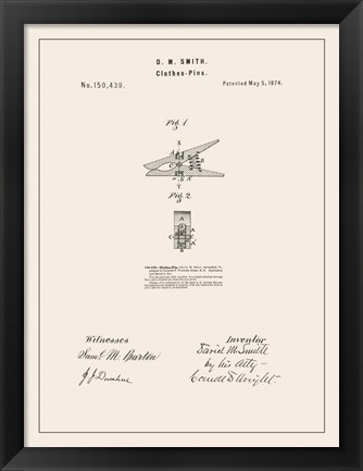 Framed Laundry Patent II Print