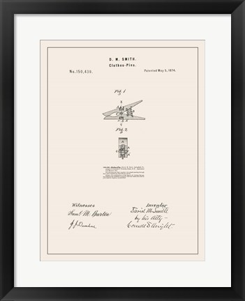 Framed Laundry Patent II Print