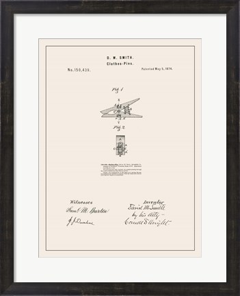 Framed Laundry Patent II Print