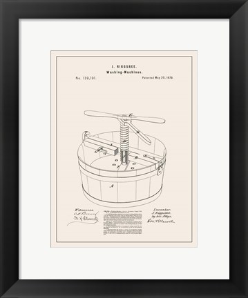 Framed Laundry Patent III Print