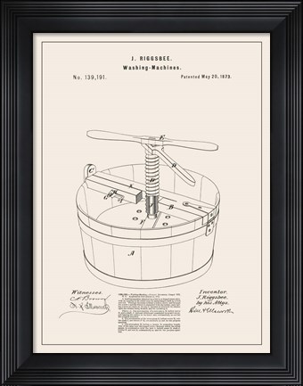 Framed Laundry Patent III Print