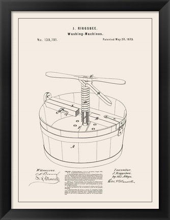 Framed Laundry Patent III Print