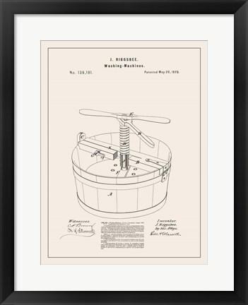 Framed Laundry Patent III Print