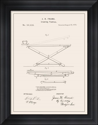 Framed Laundry Patent IV Print