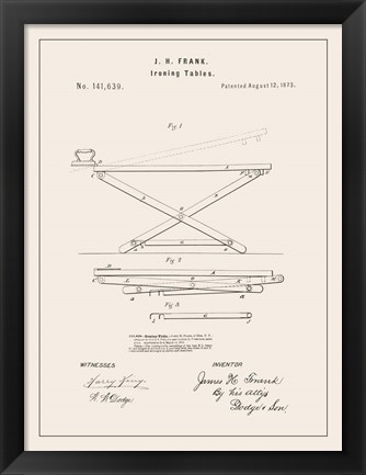 Framed Laundry Patent IV Print