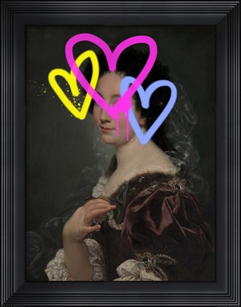 Framed Concealed Portrait II Print