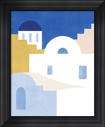 Framed Simple Santorini II Print