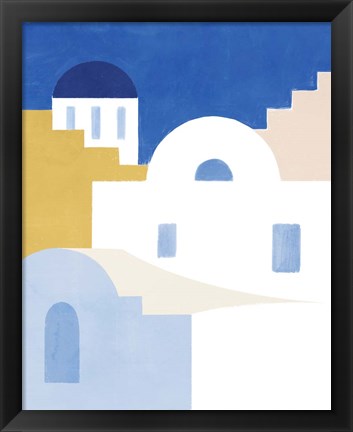 Framed Simple Santorini II Print