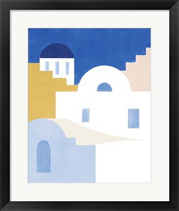 Framed Simple Santorini II Print