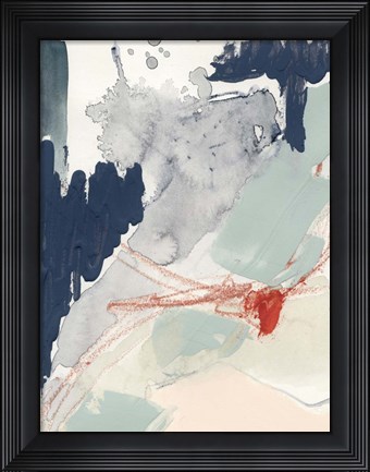 Framed Ash Blue &amp; Crimson I Print