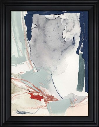 Framed Ash Blue &amp; Crimson II Print