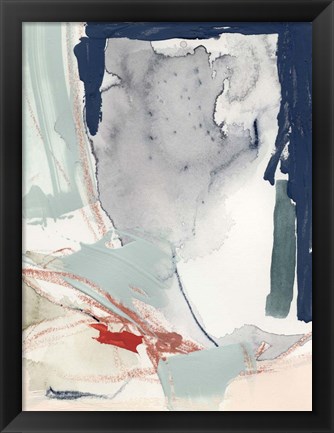 Framed Ash Blue &amp; Crimson II Print