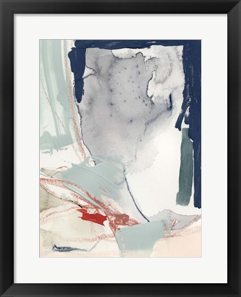 Framed Ash Blue &amp; Crimson II Print