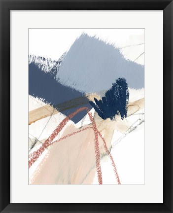 Framed Blue Shuffle I Print