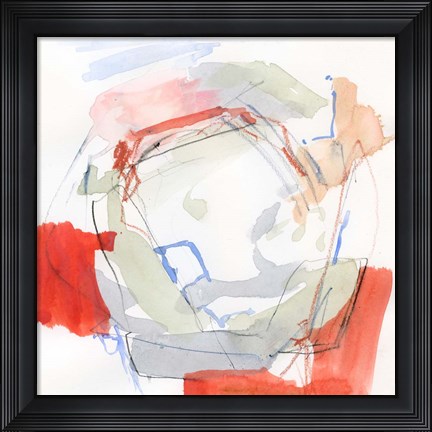 Framed Coral Swirl II Print