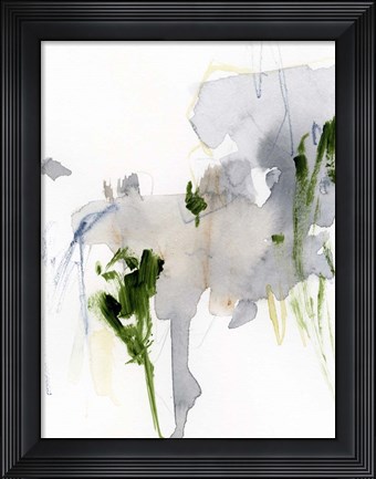 Framed Green and Grey II Print