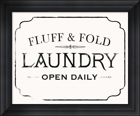 Framed Fluff &amp; Fold I Print
