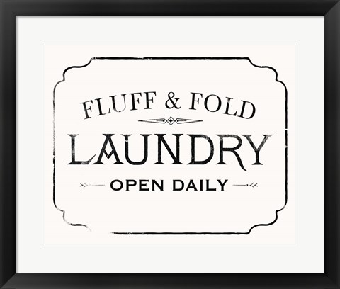 Framed Fluff &amp; Fold I Print