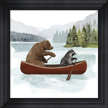 Framed Canoe Trip I Print