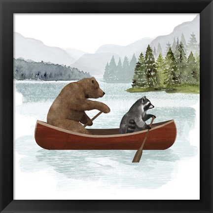 Framed Canoe Trip I Print