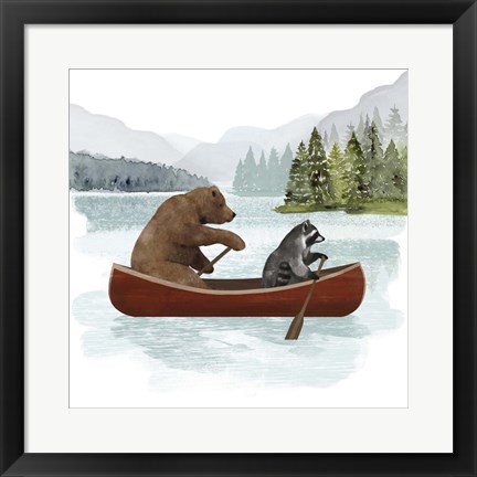 Framed Canoe Trip I Print