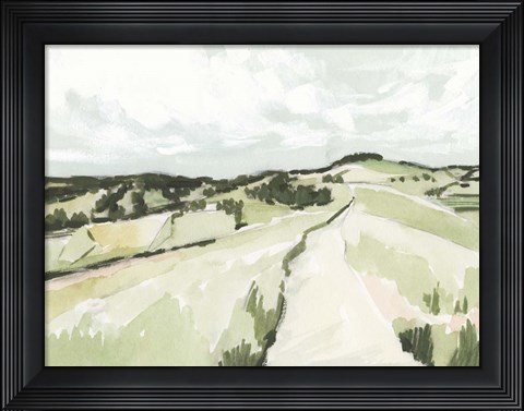 Framed Rolling Pastures Sketch II Print