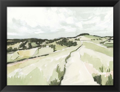 Framed Rolling Pastures Sketch II Print