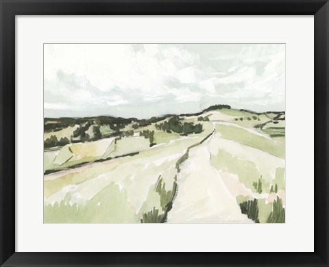 Framed Rolling Pastures Sketch II Print