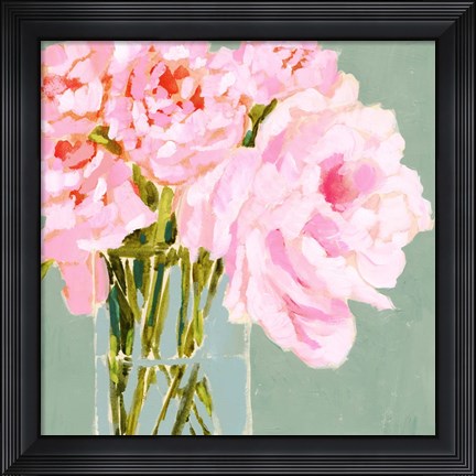 Framed Popping Peonies I Print