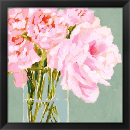 Framed Popping Peonies I Print