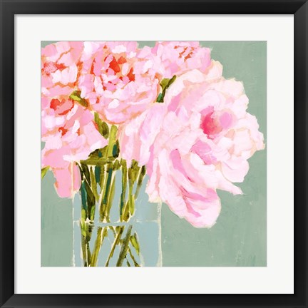 Framed Popping Peonies I Print