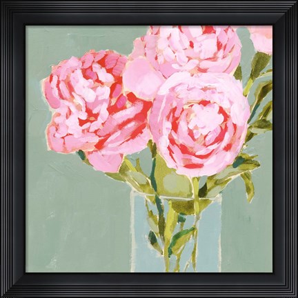 Framed Popping Peonies II Print