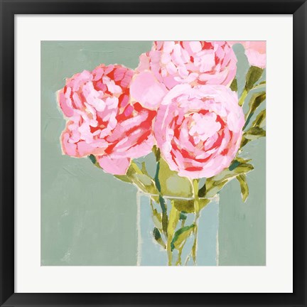 Framed Popping Peonies II Print