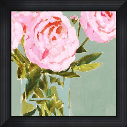 Framed Popping Peonies III Print