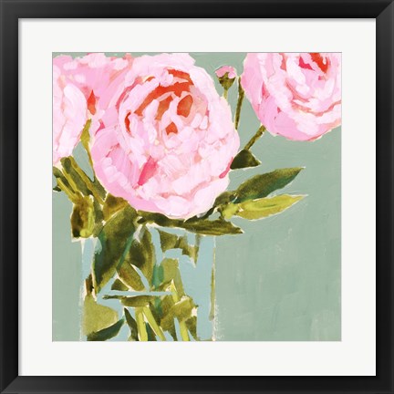 Framed Popping Peonies III Print